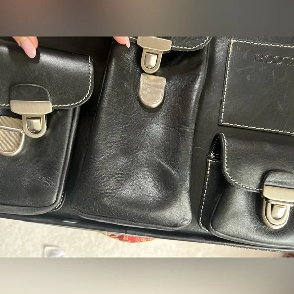 Roots Black Leather Briefcase π¦ - Picture 16 of 16
